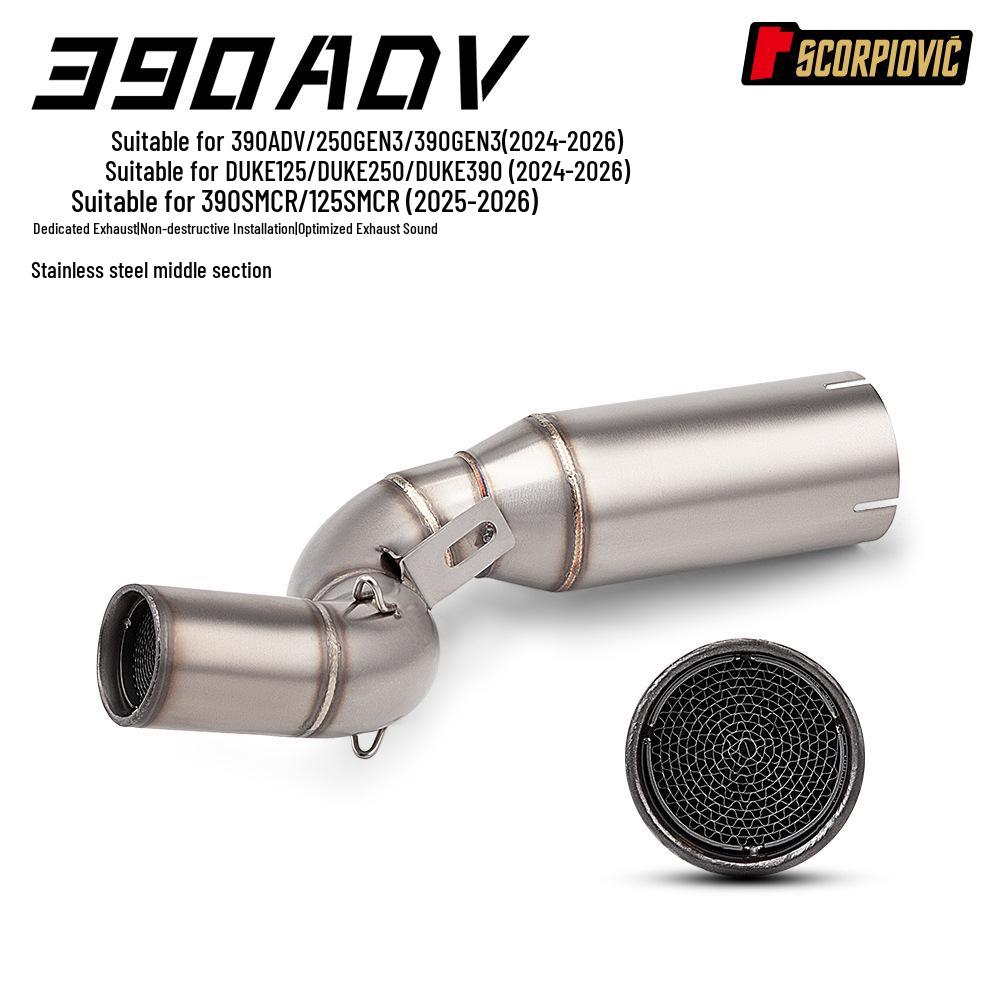 Обновленный выхлоп для 390ADV, 250DUKE, 125DUKE: Средняя часть и глушитель
Обновленный выхлоп для 390ADV, 250DUKE, 125DUKE: Средняя часть и глушитель
