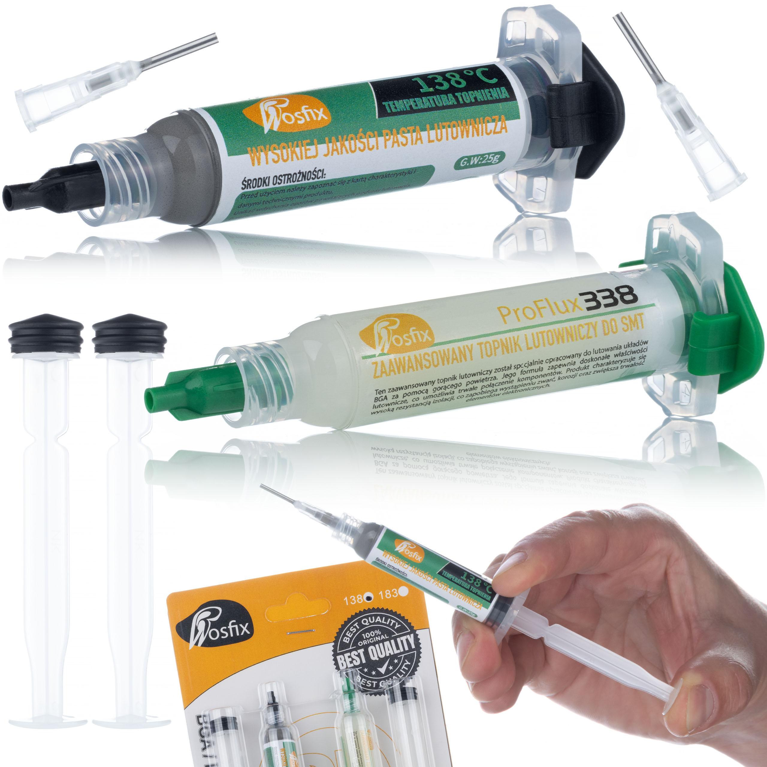 Rosfix Zestaw Lutowniczy ProFlux338 – Płynna Cyna 138°C | 2 Tłoczki i 2 Igły | Ochrona OSP i Precyzyjne Lutowanie
Rosfix Zestaw Lutowniczy ProFlux338 – Płynna Cyna 138°C | 2 Tłoczki i 2 Igły | Ochrona OSP i Precyzyjne Lutowanie