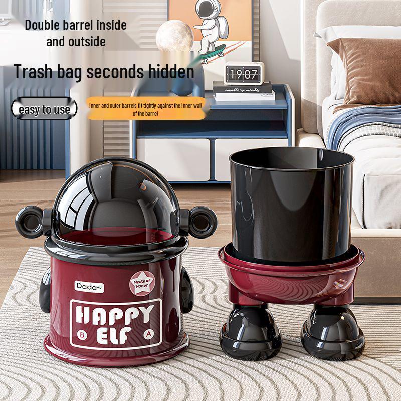 Large Capacity Flip Lid Trash Can - Stylish, Thickened Plastic for Kitchen & Living Room Standing Style - Black Bin Red Base
Large Capacity Flip Lid Trash Can - Stylish, Thickened Plastic for Kitchen & Living Room Standing Style - Black Bin Red Base
