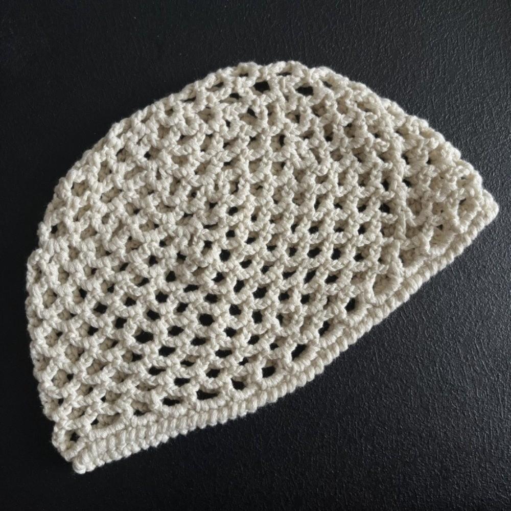 Handmade Knitted Cap Hollow Out Pullover Hat Retro Mesh melon hat for Spring Summer
Handmade Knitted Cap Hollow Out Pullover Hat Retro Mesh melon hat for Spring Summer