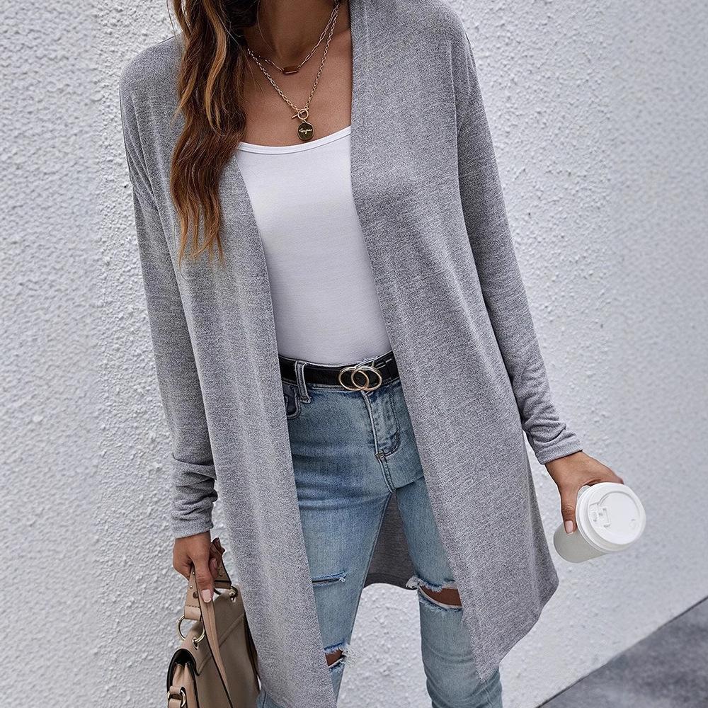European and American Style Mid-Length Knit Cardigan - Women s Autumn/Winter Solid Color Ladies Open Front Knitwear S
European and American Style Mid-Length Knit Cardigan - Women s Autumn/Winter Solid Color Ladies Open Front Knitwear S