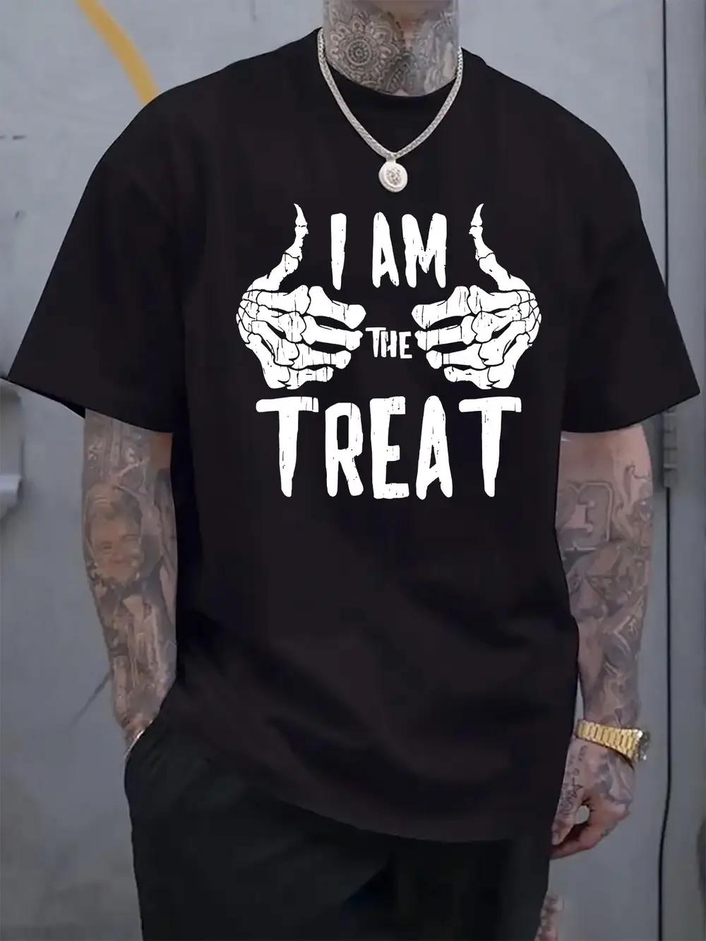 I AM THE TREAT Graphic T-shirt - Black Casual Summer Tee with Skeleton Hand Print XXL
I AM THE TREAT Graphic T-shirt - Black Casual Summer Tee with Skeleton Hand Print XXL
