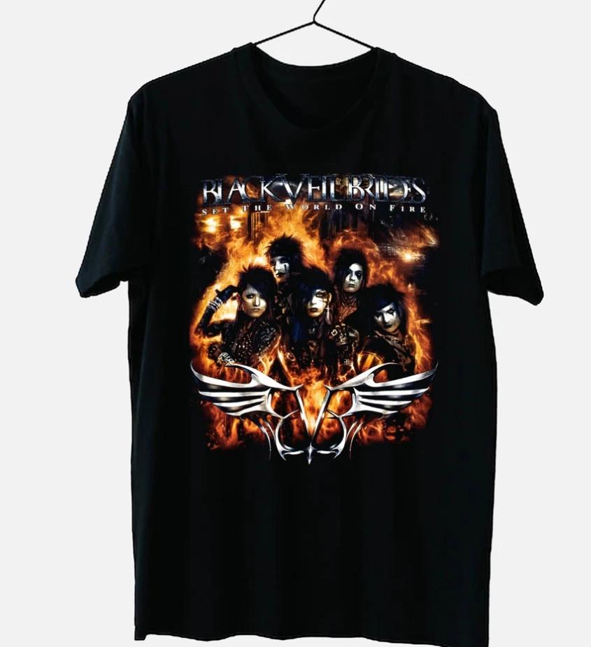 Black Veil Brides Set The World On Fire Gift For Fans T-shirt, size S-4XL L
Black Veil Brides Set The World On Fire Gift For Fans T-shirt, size S-4XL L