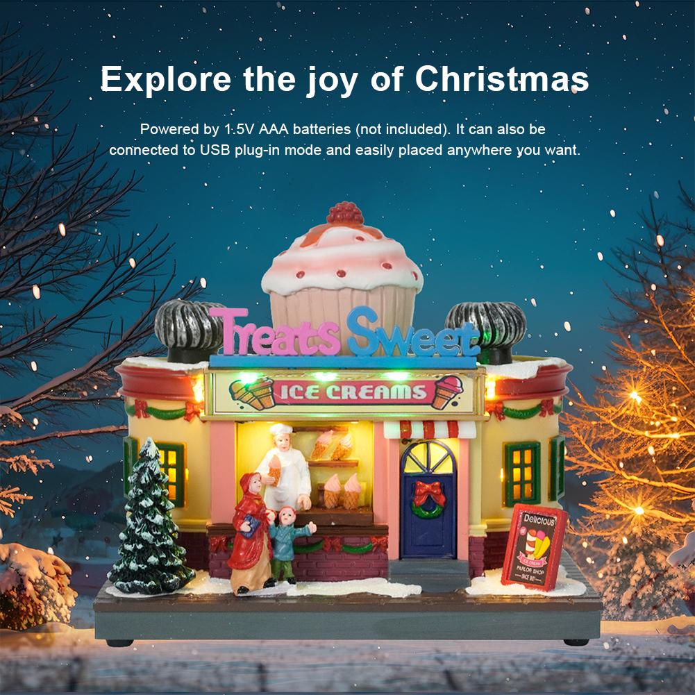 Illuminated Ice Cream House Decorations LED Lighted Christmas Village Figurine Christmas Desktop Decoration Christmas Gift China Mainland
Illuminated Ice Cream House Decorations LED Lighted Christmas Village Figurine Christmas Desktop Decoration Christmas Gift China Mainland