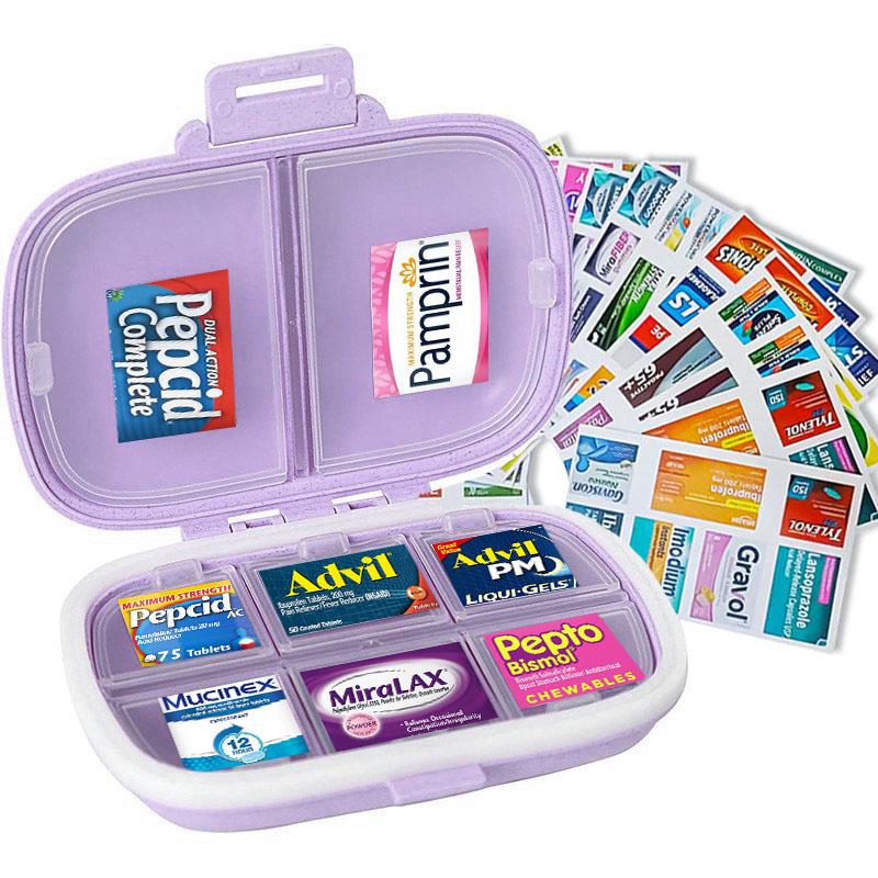 Pill Organize 8 Compartments Storage Container with 147 Labels Pill Case Health Medicine Organizer Travel Supply Mini Pill Box фіолетовий
Pill Organize 8 Compartments Storage Container with 147 Labels Pill Case Health Medicine Organizer Travel Supply Mini Pill Box фіолетовий
