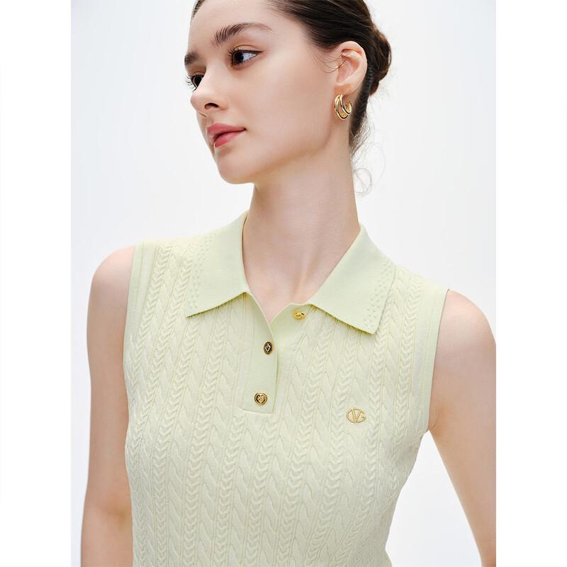 GIOVANNI VALENTINO Women s Vintage Sleeveless Cable Knit Polo Top S
GIOVANNI VALENTINO Women s Vintage Sleeveless Cable Knit Polo Top S