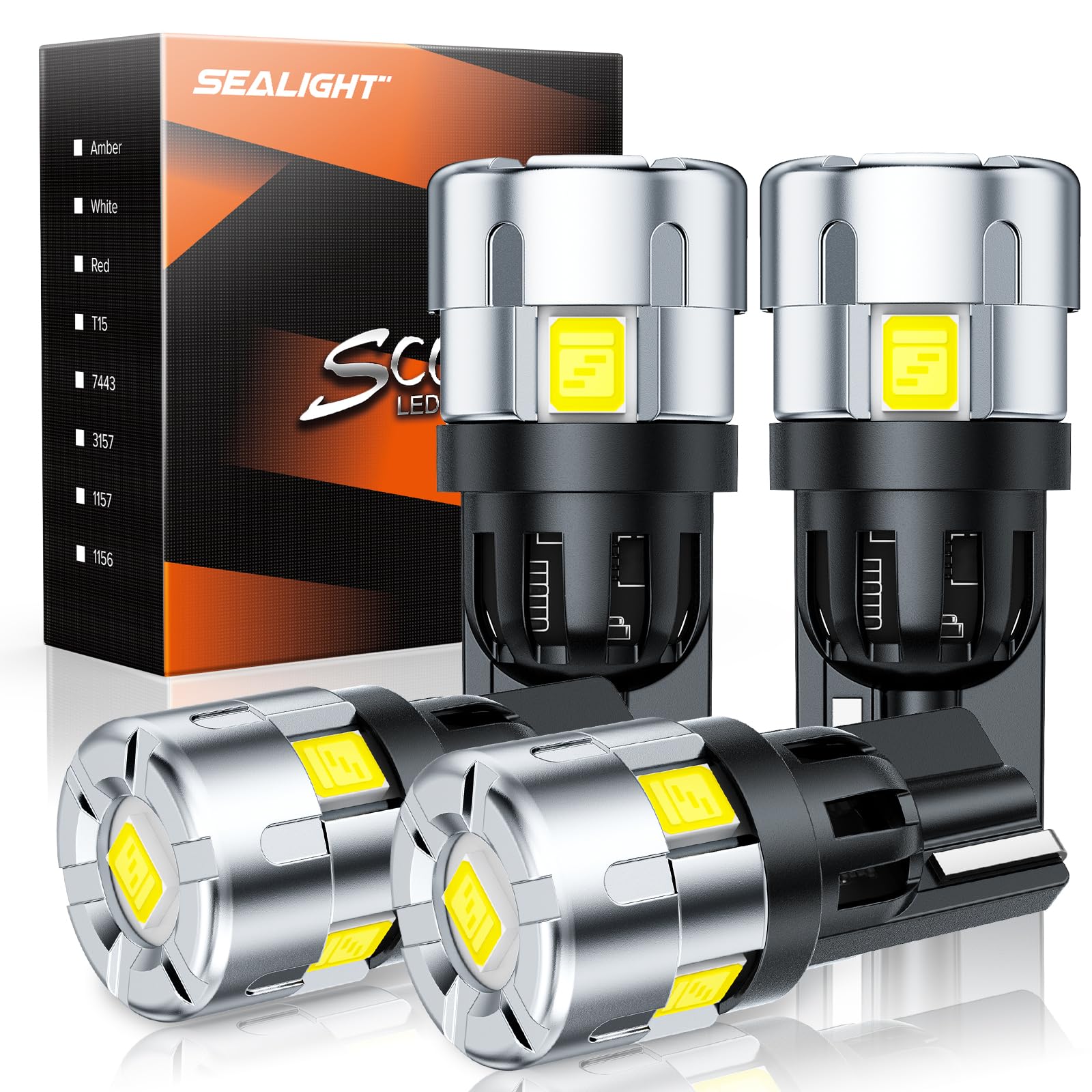 Светодиодная лампа освещения номерного знака SEALIGHT t10, взрывной свет 1000 лм, рассеивание света на 360 градусов, высокая яркость, новейшая позиция 3030SMD
Светодиодная лампа освещения номерного знака SEALIGHT t10, взрывной свет 1000 лм, рассеивание света на 360 градусов, высокая яркость, новейшая позиция 3030SMD