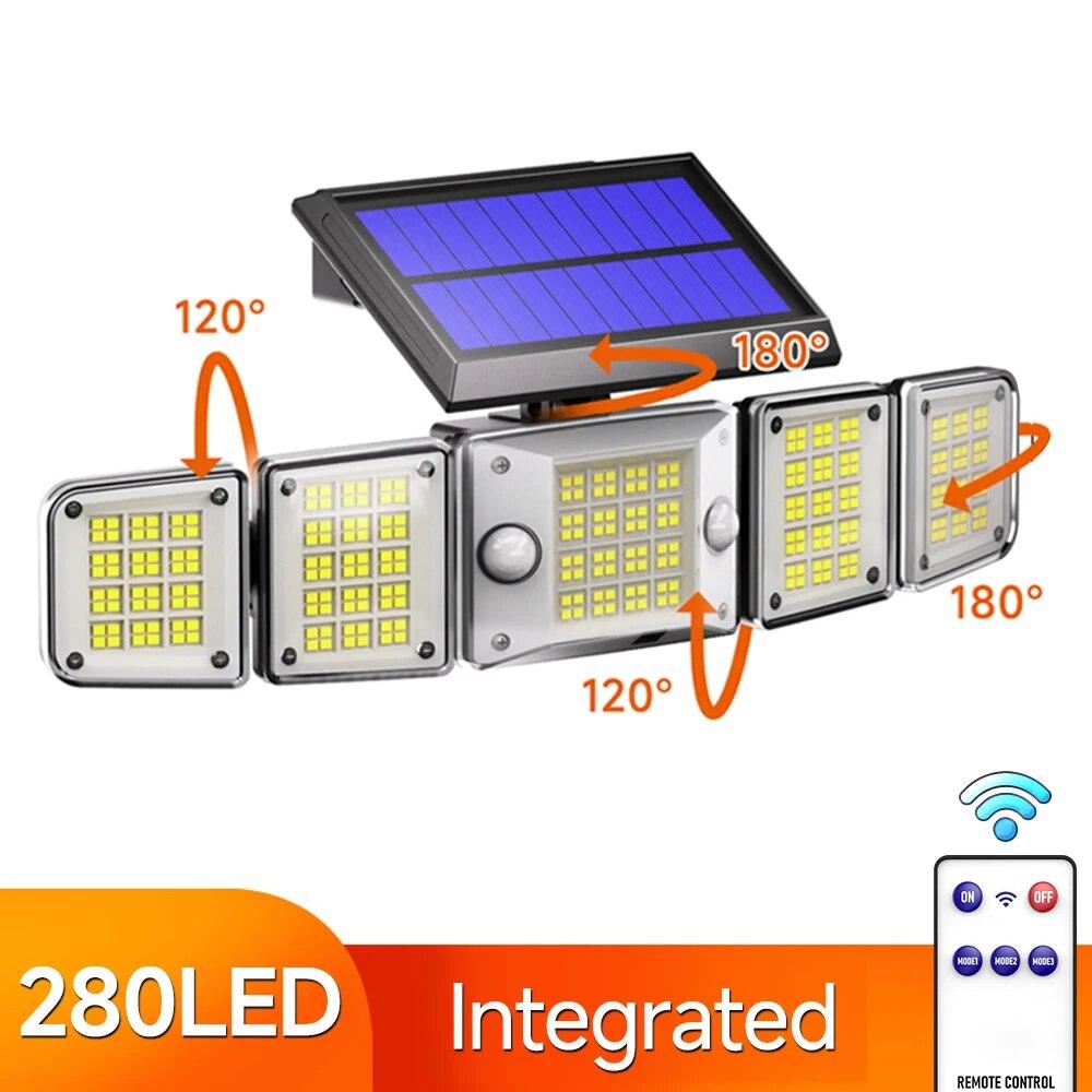 Уличный светильник на солнечных батареях 280 светодиодов с датчиком движения, прожектором, IP65 с дистанционным управлением и удлинителем 5 м для использования в гараже на террасе
Уличный светильник на солнечных батареях 280 светодиодов с датчиком движения, прожектором, IP65 с дистанционным управлением и удлинителем 5 м для использования в гараже на террасе