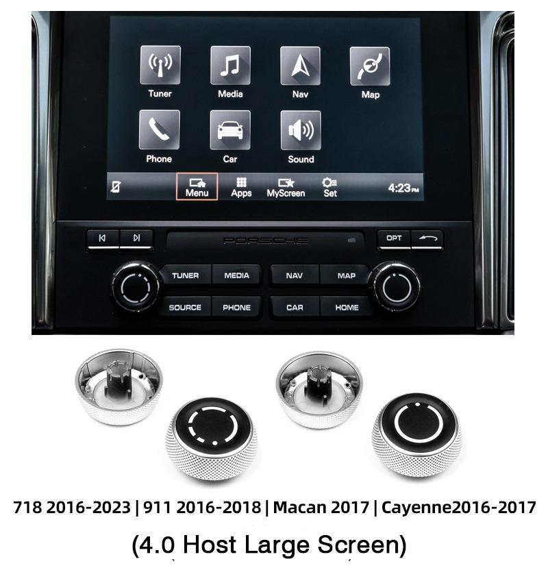 For Porsche Cayenne Panamera Macan 911 718 Boxster Cayman Car Audio Volume Radio Knob Cover CD Multi-Media Control Switch Button
For Porsche Cayenne Panamera Macan 911 718 Boxster Cayman Car Audio Volume Radio Knob Cover CD Multi-Media Control Switch Button