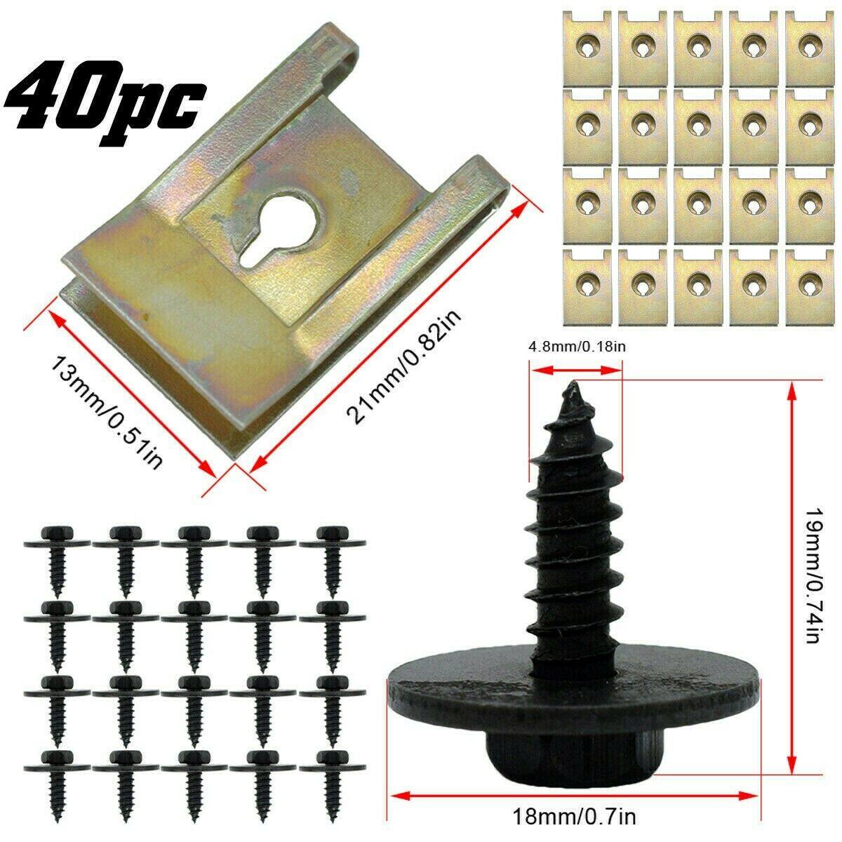 Undertray Clips For B*MW 1/3/5/6 Under Engine Shield Guard Clips Bolts Screws KIT 40PCS
Undertray Clips For B*MW 1/3/5/6 Under Engine Shield Guard Clips Bolts Screws KIT 40PCS