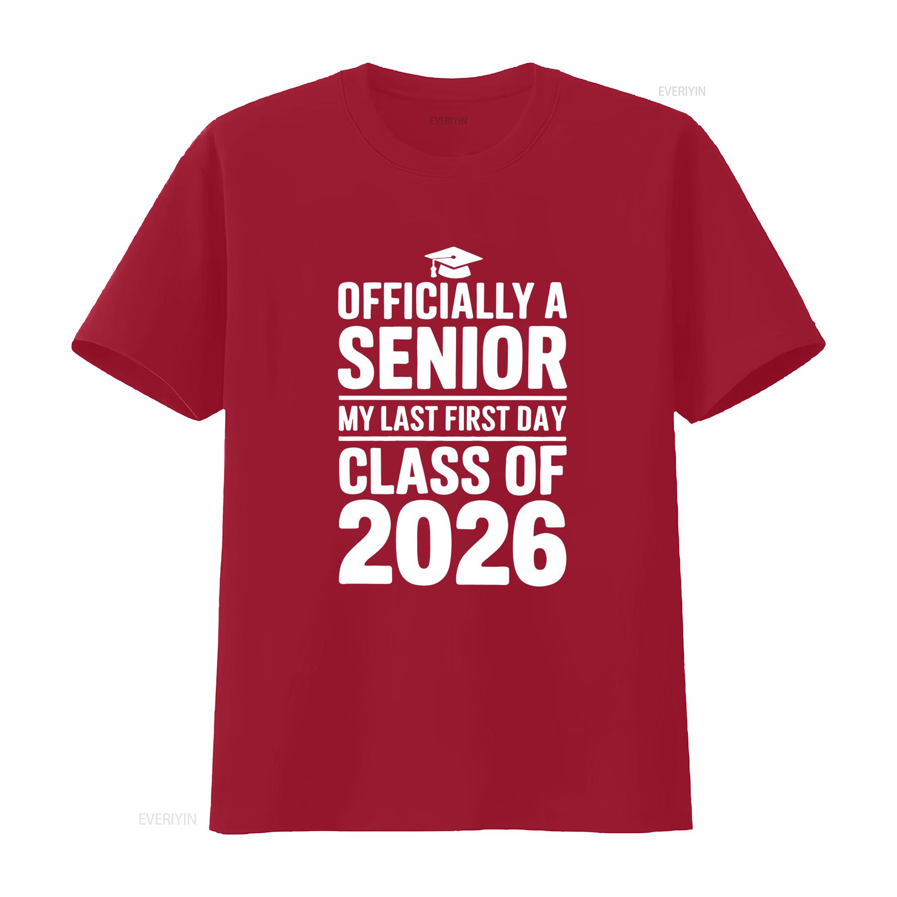 Officially A Senior My Last First Day 2026 T Shirt Class of Seniors School vintage Washed Breathable Comfortable Slightly S
Officially A Senior My Last First Day 2026 T Shirt Class of Seniors School vintage Washed Breathable Comfortable Slightly S