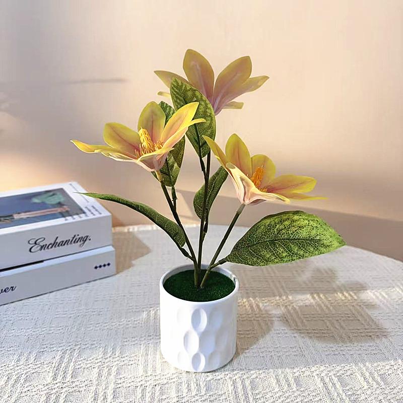 Tactile Magnolia Bonsai, Realistic 3-Head Faux Plant, Home Decor & Photo Prop, Wedding Ceremony Centerpiece жовтий
Tactile Magnolia Bonsai, Realistic 3-Head Faux Plant, Home Decor & Photo Prop, Wedding Ceremony Centerpiece жовтий