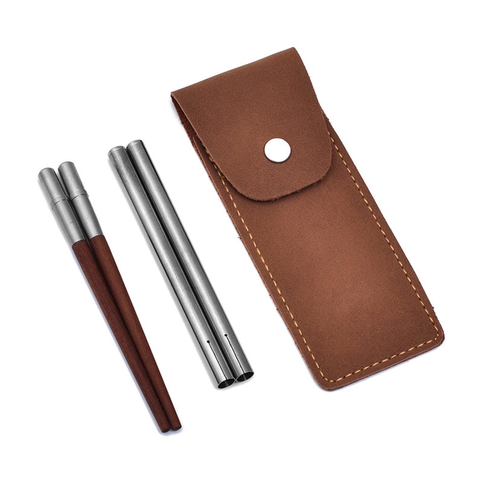 Складные палочки для еды с футляром для хранения. Удобные для переноски съемные палочки для еды. Практичная посуда для обедов на открытом воздухе. F06