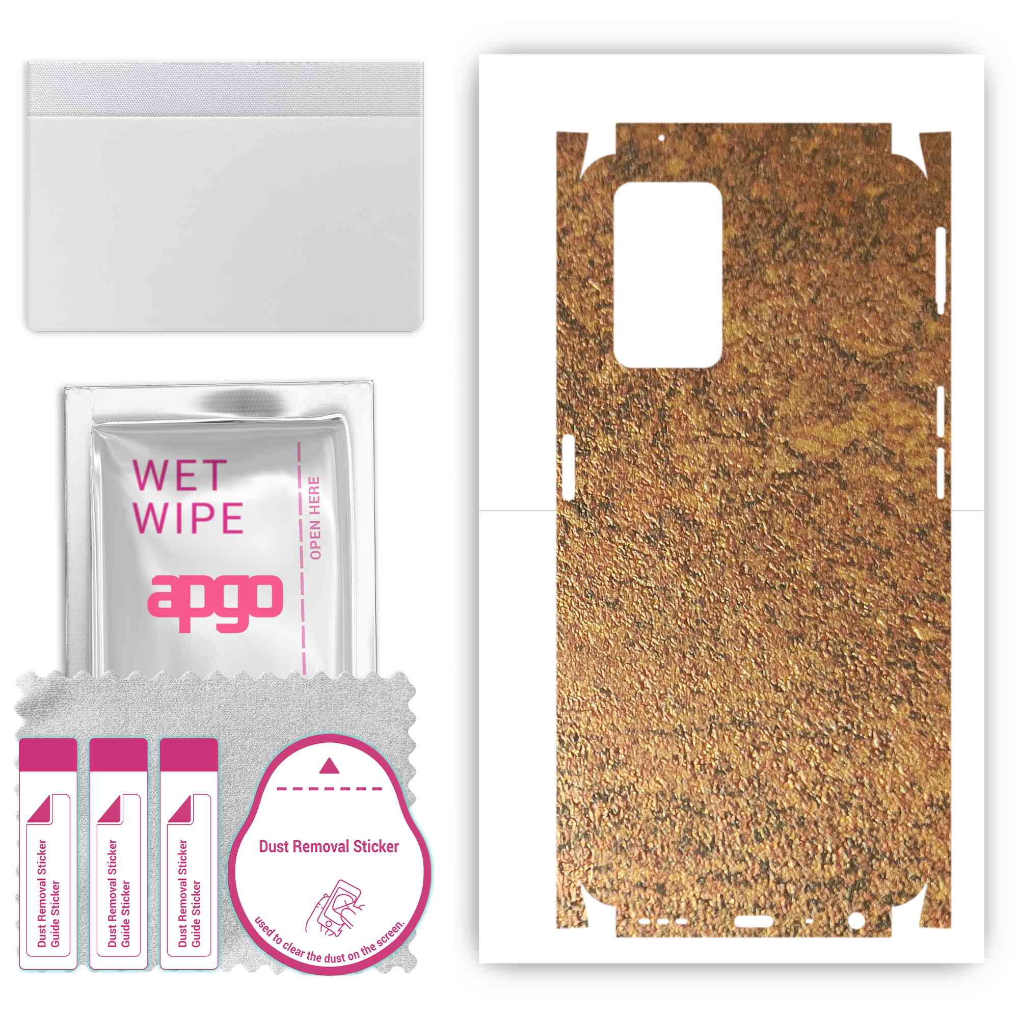 apgo Protective Skin Sticker for the back+sides compatible with Oppo A36, Full Wrap Film, Foil, Vinyl - Pattern Rusty Copper
apgo Protective Skin Sticker for the back+sides compatible with Oppo A36, Full Wrap Film, Foil, Vinyl - Pattern Rusty Copper