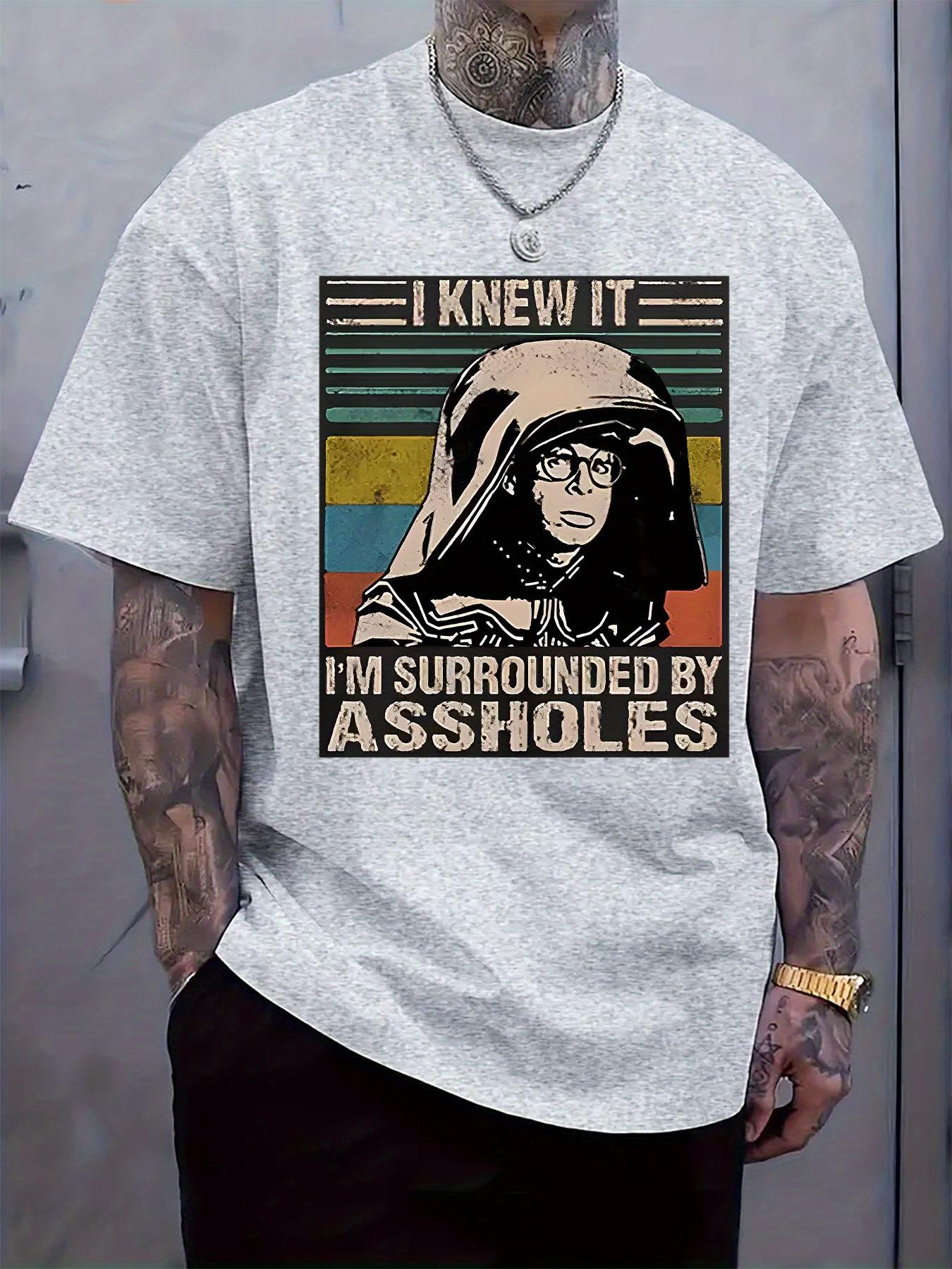 Round Neck Short Sleeve T-shirt with Funny Print - Regular Fit for Spring/Summer Vacation S
Round Neck Short Sleeve T-shirt with Funny Print - Regular Fit for Spring/Summer Vacation S
