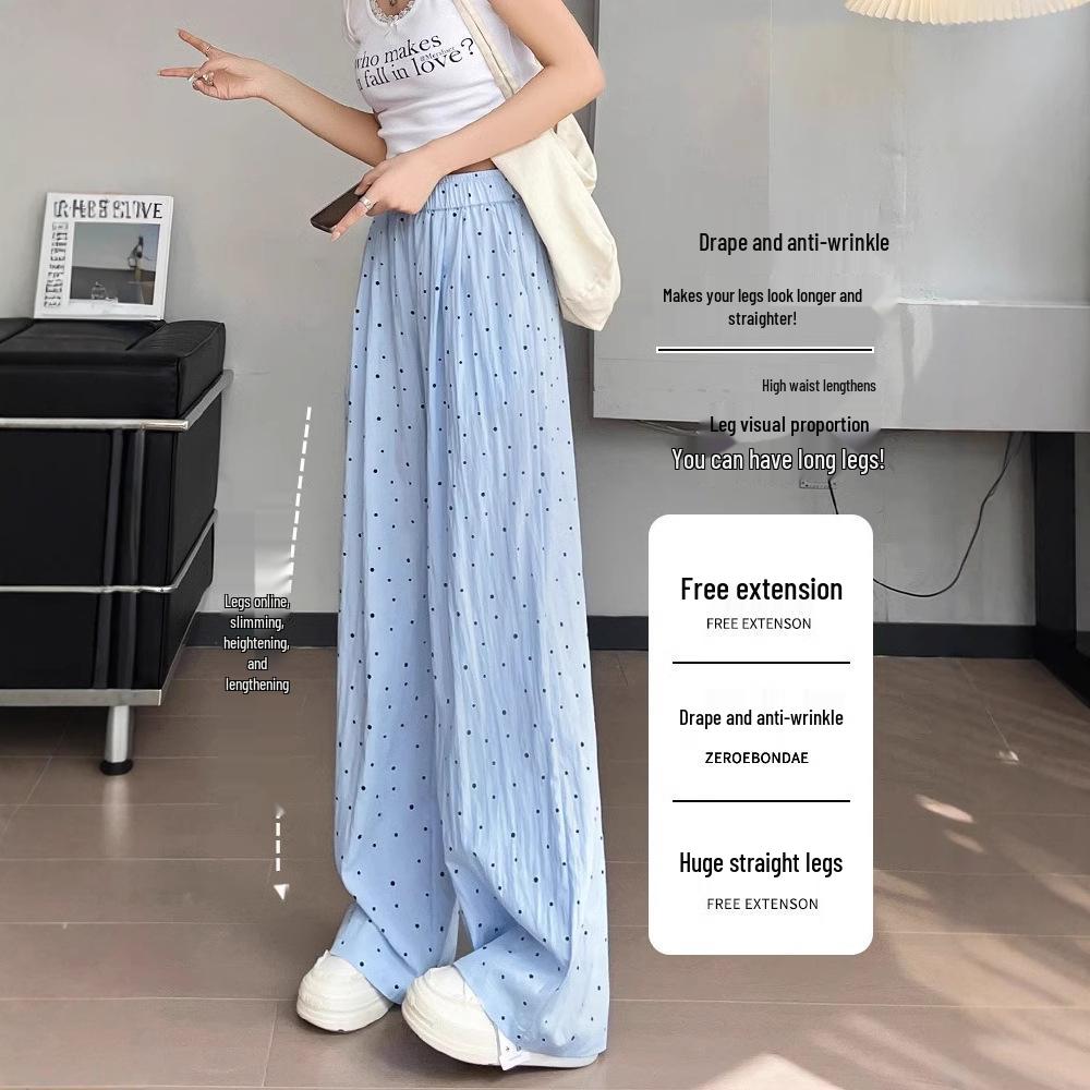 150cm Women s High Waist White Polka Dot Wide-Leg Pants - Summer Ice Silk Yamamoto Style for Petite XS (60-79 kg recommended)
150cm Women s High Waist White Polka Dot Wide-Leg Pants - Summer Ice Silk Yamamoto Style for Petite XS (60-79 kg recommended)
