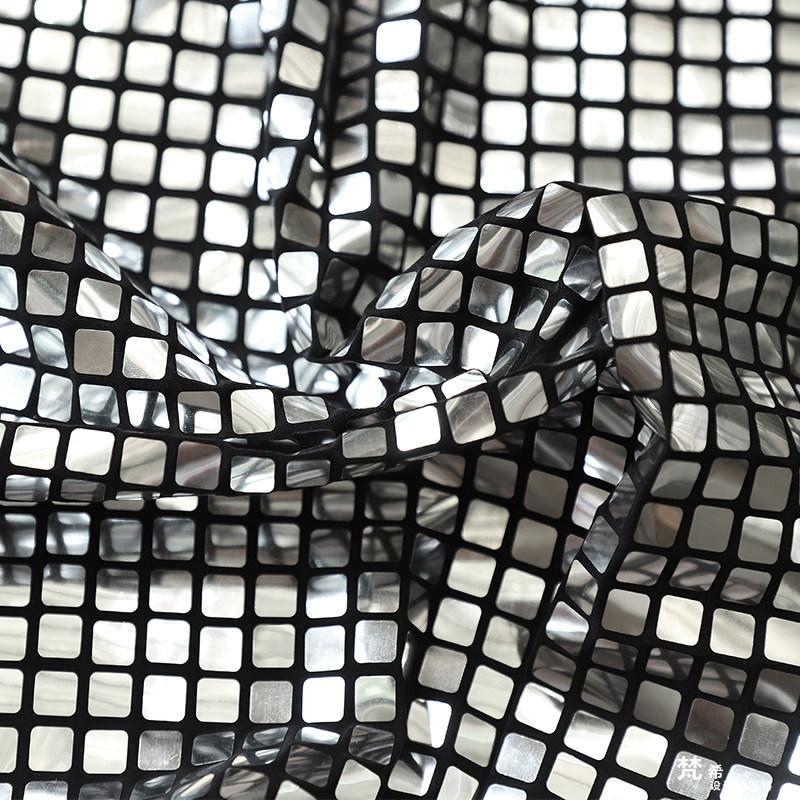 Black/Dark Silver Symphony Metallic Plaid Fabrics Mirror Reflective Cloth Mesh Sequin Garment Designer Fabric Party Decoration 50x140cm
Black/Dark Silver Symphony Metallic Plaid Fabrics Mirror Reflective Cloth Mesh Sequin Garment Designer Fabric Party Decoration 50x140cm