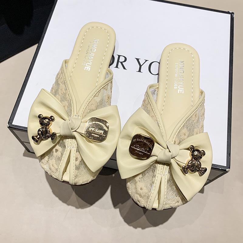 Flat-bottomed slippers women s 2025 summer new bag head mesh one-word drag bow cool slippers women 40 жовтий
Flat-bottomed slippers women s 2025 summer new bag head mesh one-word drag bow cool slippers women 40 жовтий