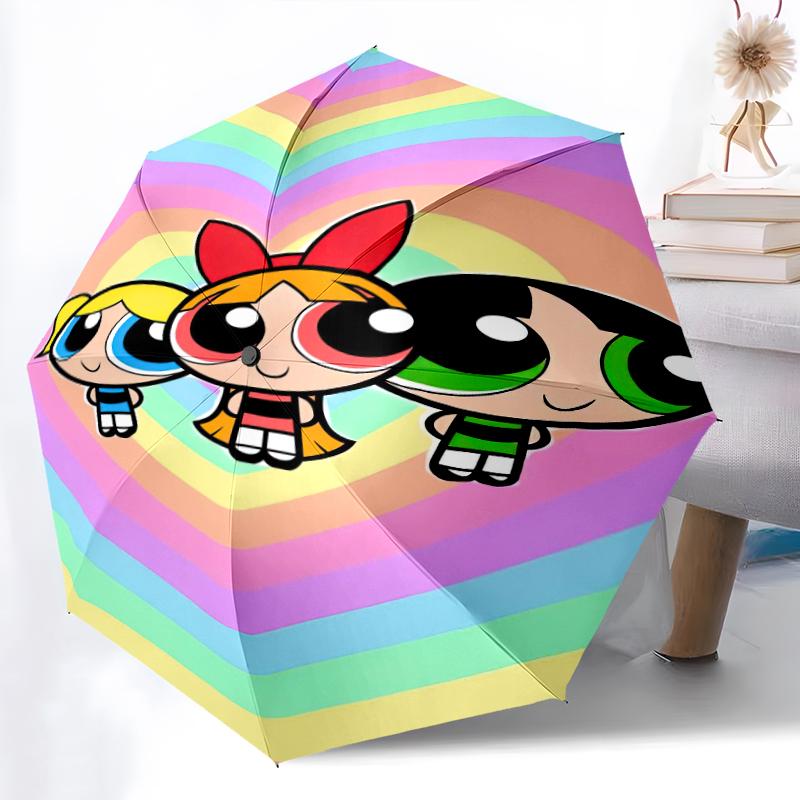 1pc The Powerpuff Girls pattern Umbrella Portable Folding Umbrella Iron Frame Hole Bone Structure Outdoor Home Umbrella
1pc The Powerpuff Girls pattern Umbrella Portable Folding Umbrella Iron Frame Hole Bone Structure Outdoor Home Umbrella