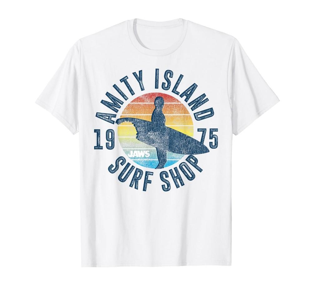 Jaws Amity Island Surf Shop 1975 Retro Logo T-Shirt 2XL
Jaws Amity Island Surf Shop 1975 Retro Logo T-Shirt 2XL