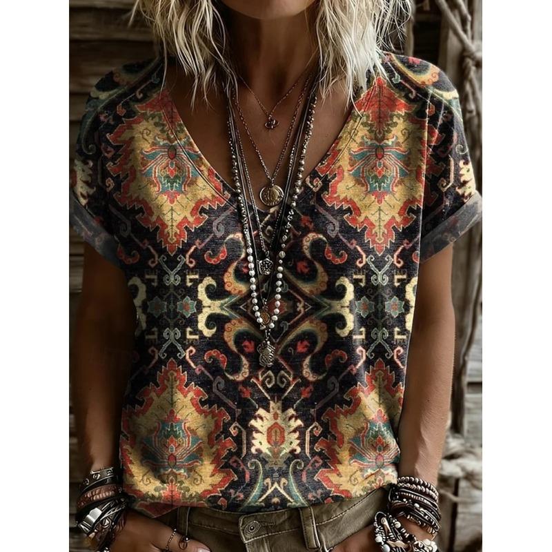 Women s Vintage Graphic V Neck T Shirt, Classic Short Sleeve Tops, Daily Outfit in Black Yellow Red for Spring & Summer XL
Women s Vintage Graphic V Neck T Shirt, Classic Short Sleeve Tops, Daily Outfit in Black Yellow Red for Spring & Summer XL