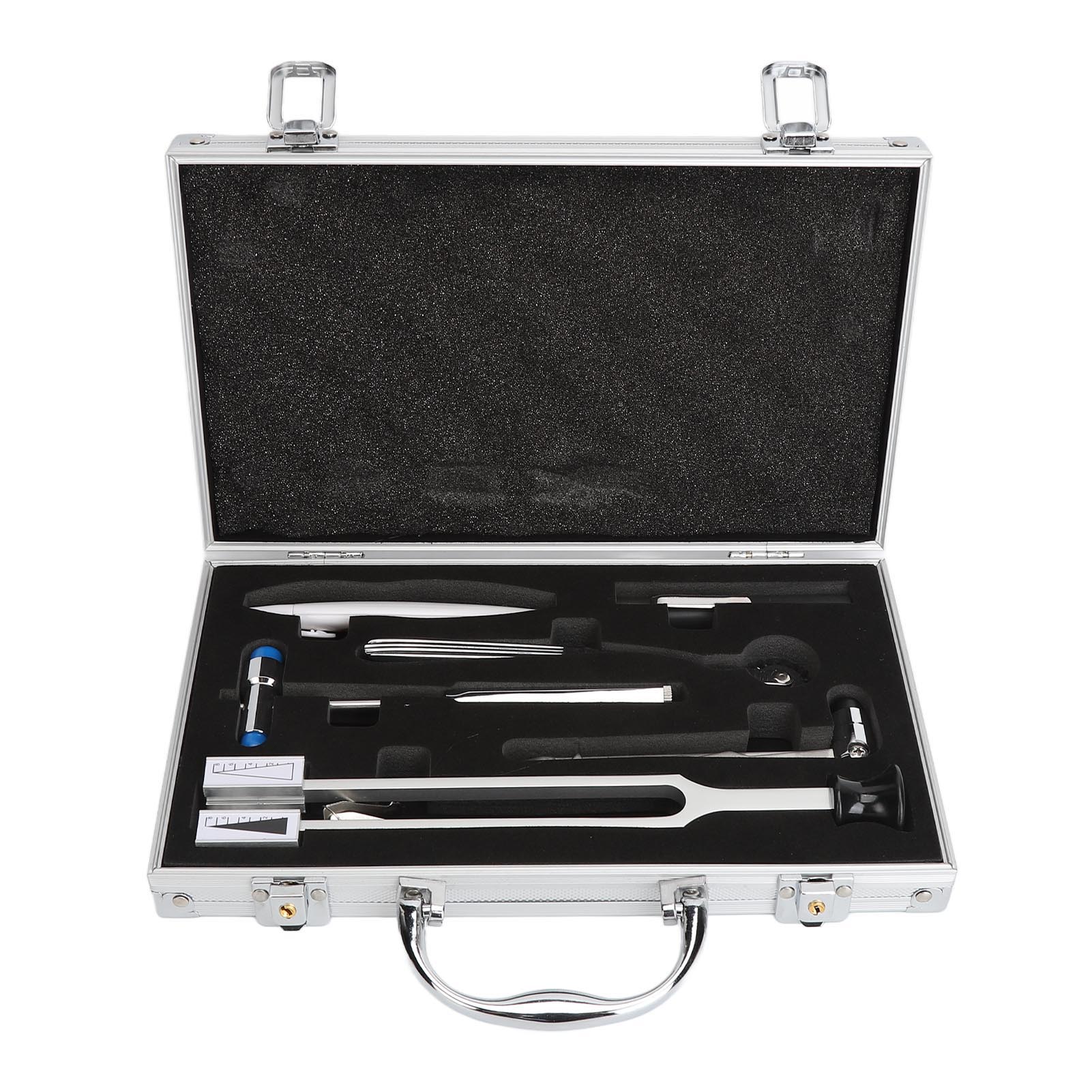 Диагностический комплект Профессиональный алюминиевый сплав Penlight Камертон Рефлекс Молоток Набор
Диагностический комплект Профессиональный алюминиевый сплав Penlight Камертон Рефлекс Молоток Набор