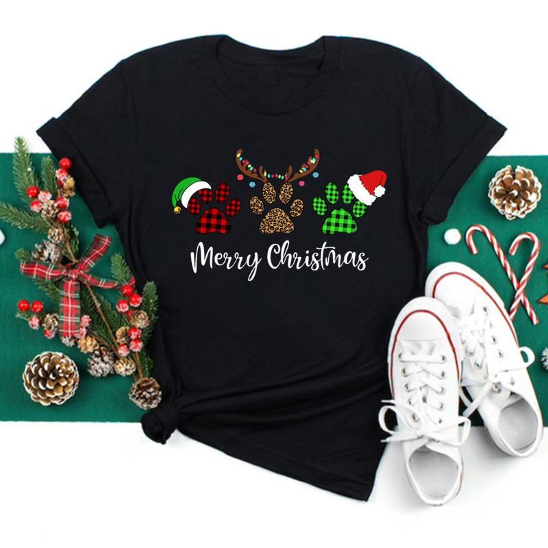 Christmas New Year Themed Print Womens TShirt Casual Short Sleeve Top For Holiday Party Festive Enthusiasts S
Christmas New Year Themed Print Womens TShirt Casual Short Sleeve Top For Holiday Party Festive Enthusiasts S