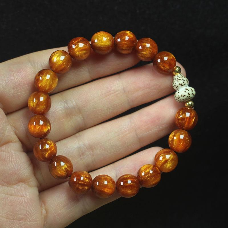 10mm Golden Sea Willow Buddhist Bead Bracelet Star Moon Gourd Fashion Hand Ornament Gift
10mm Golden Sea Willow Buddhist Bead Bracelet Star Moon Gourd Fashion Hand Ornament Gift