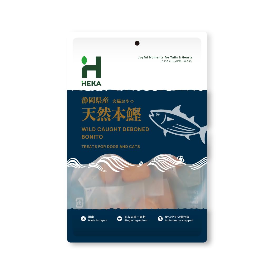 HEKA Dog and Cat Treats, 100% Natural Bonito, Single Ingredient, Grain-Free, Shizuoka Prefecture, Individually Wrapped, 160g, 1 Bag
HEKA Dog and Cat Treats, 100% Natural Bonito, Single Ingredient, Grain-Free, Shizuoka Prefecture, Individually Wrapped, 160g, 1 Bag