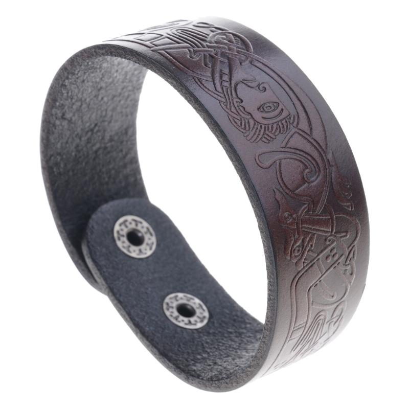 Embossed Pattern Cowhide Bracelet Adjustable Rock Punk Style Men Cuff Bracelets Wide Belt Vintage Wristband Jewelry 1
Embossed Pattern Cowhide Bracelet Adjustable Rock Punk Style Men Cuff Bracelets Wide Belt Vintage Wristband Jewelry 1