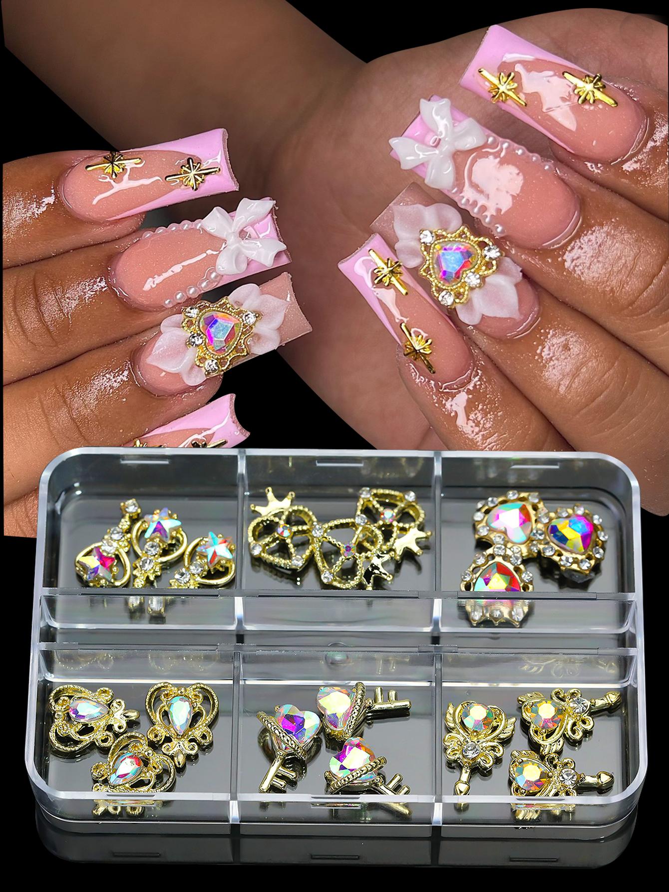 18pcs Heart Nail Charms AB Pink Red Nail Decoration 3D Shiny Nail Supplies Rhinestones DIY Nail Design Accessories
18pcs Heart Nail Charms AB Pink Red Nail Decoration 3D Shiny Nail Supplies Rhinestones DIY Nail Design Accessories