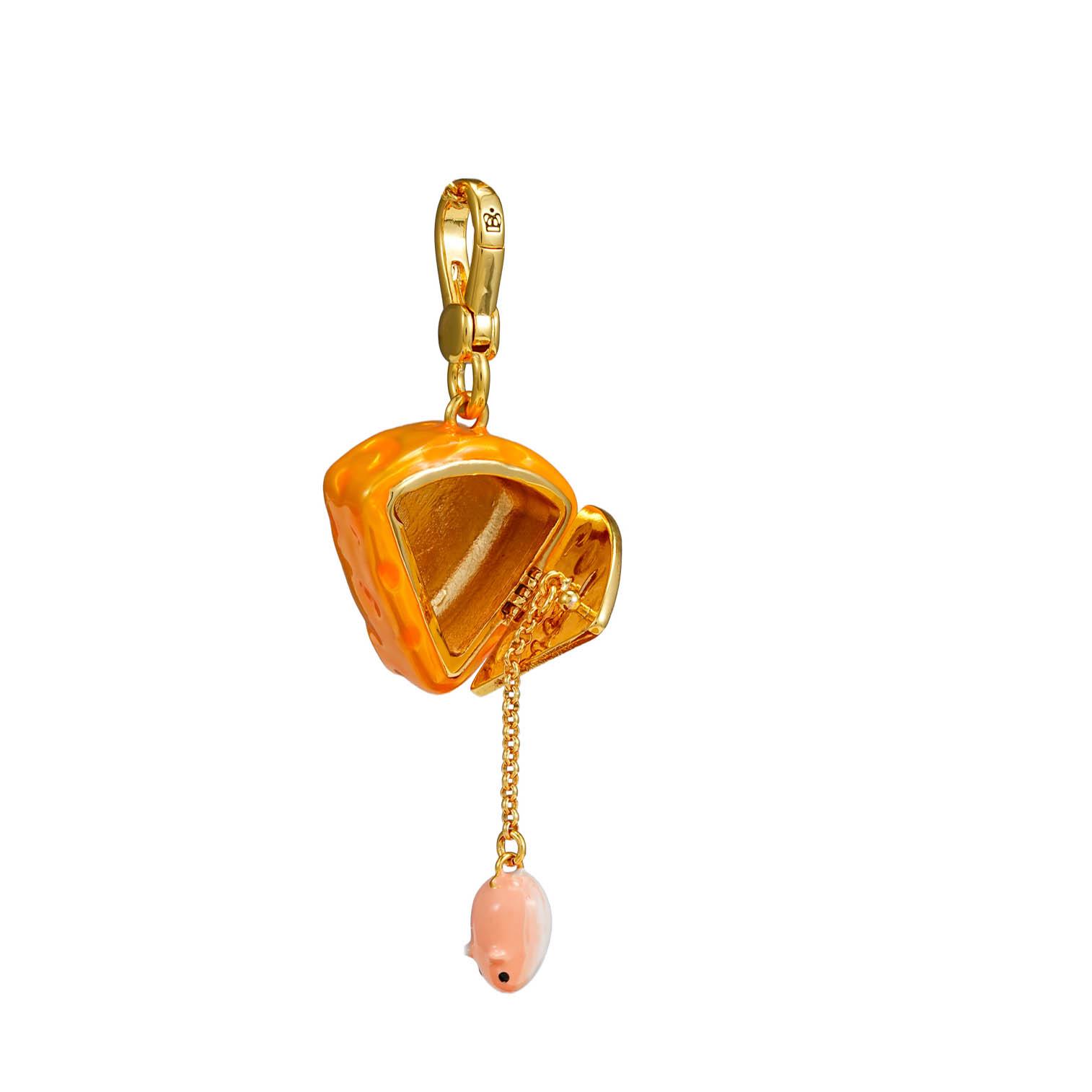 Charming Enamel Cheesecake Pendant Necklace with Pink Mouse Charm
Charming Enamel Cheesecake Pendant Necklace with Pink Mouse Charm