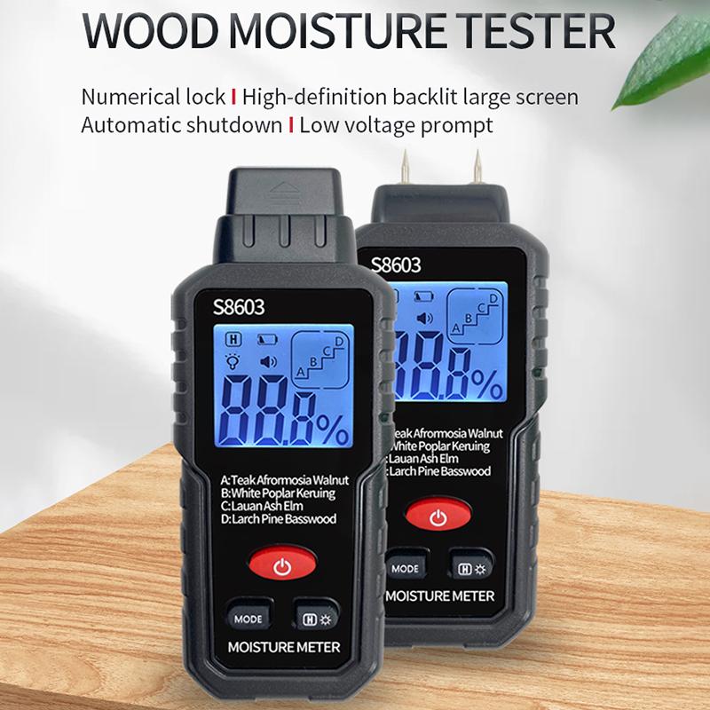S8603 Digital Wood Moisture Meter Two Pins Wall Moisture Detector Paper Humidity Tester (No Battery) Type A
S8603 Digital Wood Moisture Meter Two Pins Wall Moisture Detector Paper Humidity Tester (No Battery) Type A