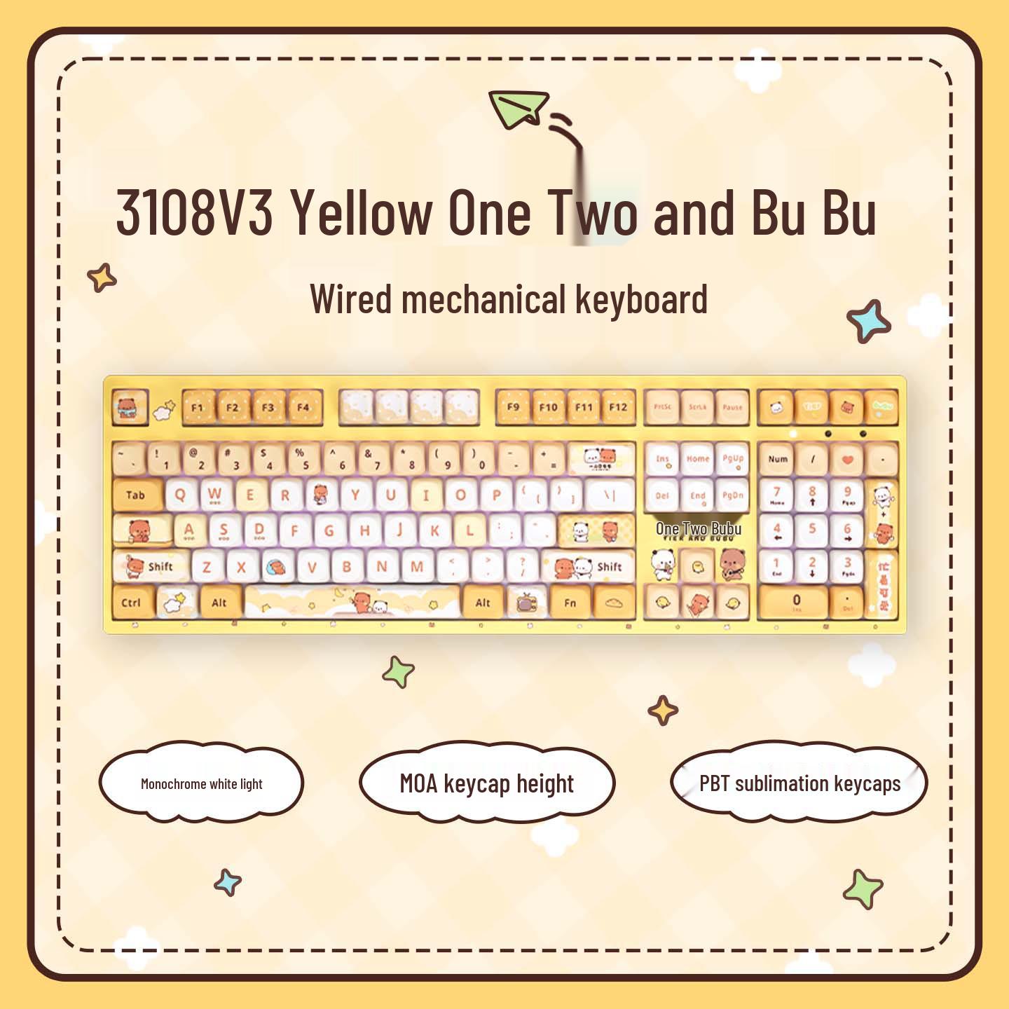 AKKO 5108B Plus He Bu Bu Edition Three-Mode Wireless Mechanical Gaming Keyboard
AKKO 5108B Plus He Bu Bu Edition Three-Mode Wireless Mechanical Gaming Keyboard
