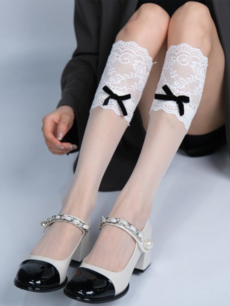 Women s Transparent Lace Long Socks Sweet Ballet Style Bowknot Knee High Socks Summer Thin Slim-fitting JK White Silk Stockings One Size белый
Women s Transparent Lace Long Socks Sweet Ballet Style Bowknot Knee High Socks Summer Thin Slim-fitting JK White Silk Stockings One Size белый