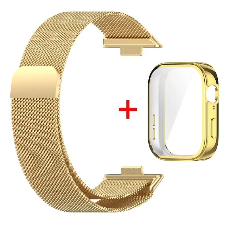 Металевий ремінець для Huawei Watch Fit 4 з чохлом, TPU захисним екраном, браслет для Huawei Fit 3, міланська магнітна петля, ремінець для годинника Huawei Watch Fit 4 Pro золотий
Металевий ремінець для Huawei Watch Fit 4 з чохлом, TPU захисним екраном, браслет для Huawei Fit 3, міланська магнітна петля, ремінець для годинника Huawei Watch Fit 4 Pro золотий