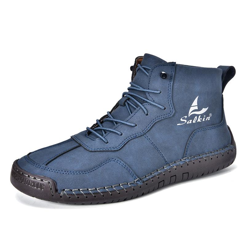 Men s and women s leather shoes high-top handmade Martin boots retro spring and summer casual short boots 36-48 36 темно-синього кольору
Men s and women s leather shoes high-top handmade Martin boots retro spring and summer casual short boots 36-48 36 темно-синього кольору