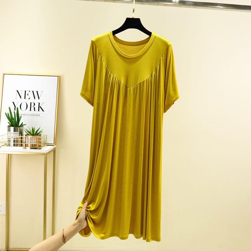 Модальная ночная сорочка с подкладкой Женская летняя ночная сорочка с коротким рукавом Цельная тонкая повседневная одежда для сна Yellow XL (recommended 100.00 kg-150.00 kg
Модальная ночная сорочка с подкладкой Женская летняя ночная сорочка с коротким рукавом Цельная тонкая повседневная одежда для сна Yellow XL (recommended 100.00 kg-150.00 kg