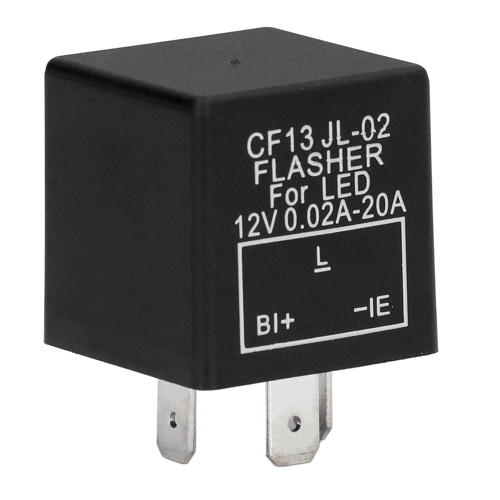 3 Pin Electronic Flasher Relay LED Turn Signal Light Control Flasher Normally Open DC 12V
3 Pin Electronic Flasher Relay LED Turn Signal Light Control Flasher Normally Open DC 12V