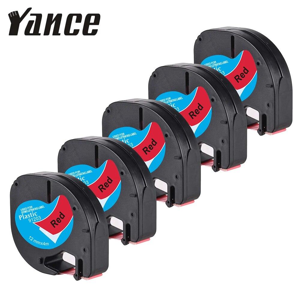 Yance 5 шт./лот Сумісний для DYMO LetraTag 12 мм 91203 чорний на червоному Пластикова стрічка для виготовлення етикеток для принтера етикеток Dymo LT-100H black on red 12mm
Yance 5 шт./лот Сумісний для DYMO LetraTag 12 мм 91203 чорний на червоному Пластикова стрічка для виготовлення етикеток для принтера етикеток Dymo LT-100H black on red 12mm