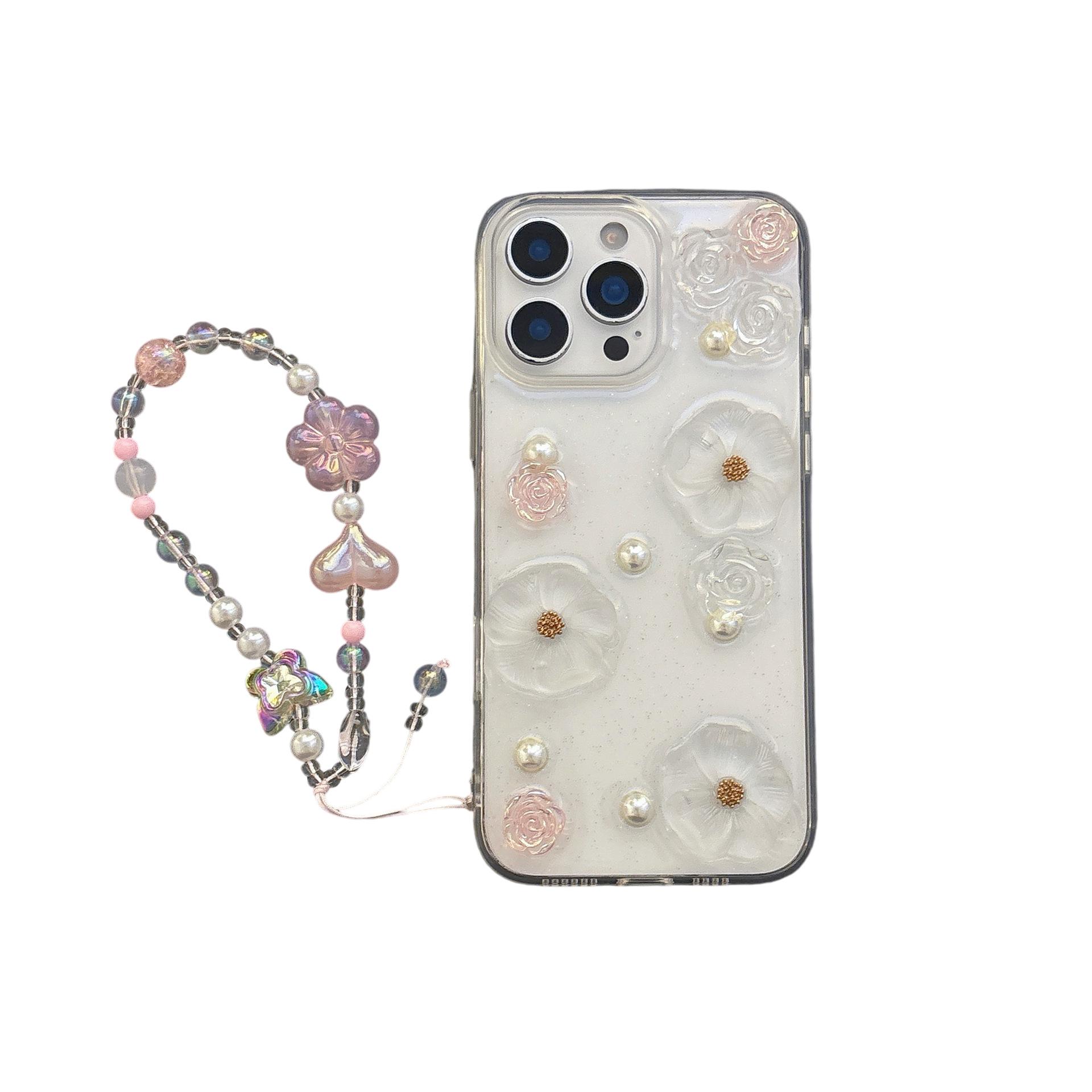 Korean Style Epoxy Crystal Flower Case for iPhone 17 Pro Max, fits Apple 16, with 12-inch chain. iPhone 14 Plus
Korean Style Epoxy Crystal Flower Case for iPhone 17 Pro Max, fits Apple 16, with 12-inch chain. iPhone 14 Plus