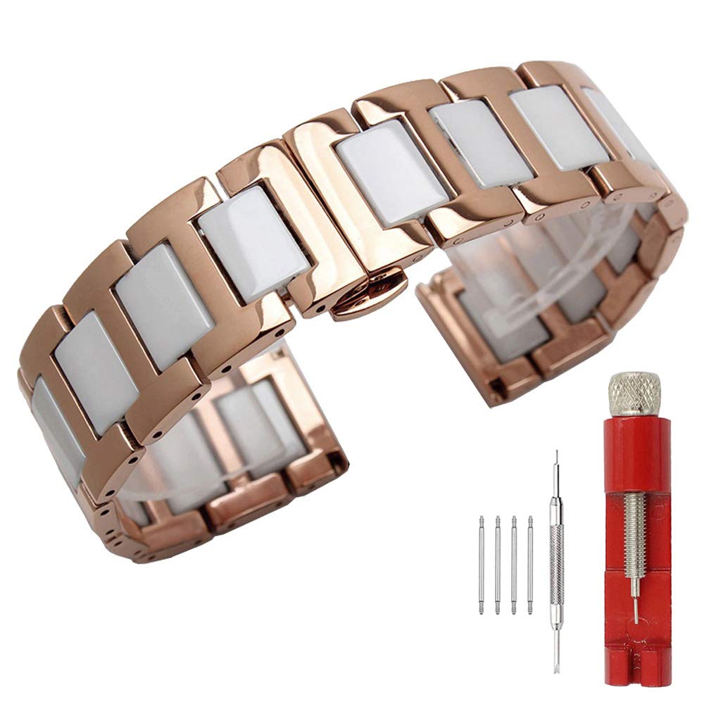Kai Tian White Ceramic Band Watch Band Rose Gold Replacement Strap Waterproof Band Bracelet Men s Watch Band Strap 22mm Watch Strap Stainless Steel Bu
Kai Tian White Ceramic Band Watch Band Rose Gold Replacement Strap Waterproof Band Bracelet Men s Watch Band Strap 22mm Watch Strap Stainless Steel Bu