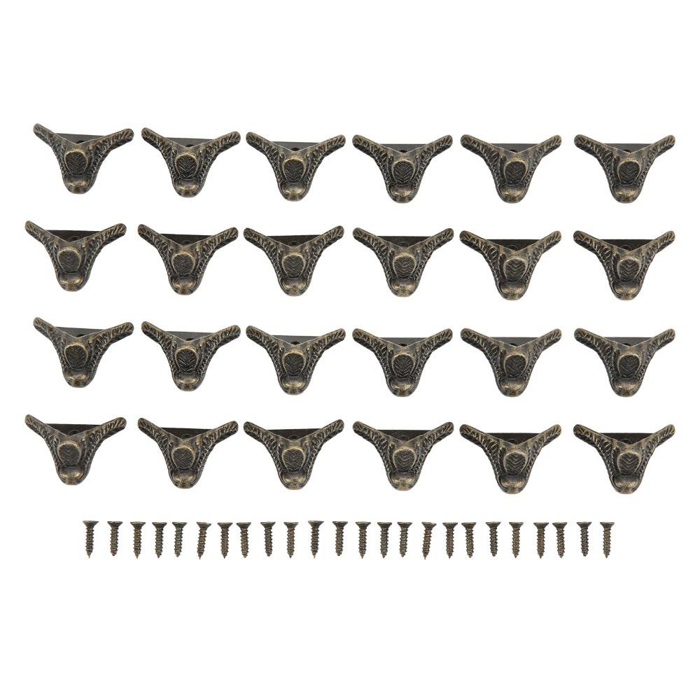 24pcs Angle Code Bronze Jewelry Box Feet Zinc Alloy Decorative Legs Wooden Box Feet Vintage Metal Corner Protector Jewelry Boxes
24pcs Angle Code Bronze Jewelry Box Feet Zinc Alloy Decorative Legs Wooden Box Feet Vintage Metal Corner Protector Jewelry Boxes