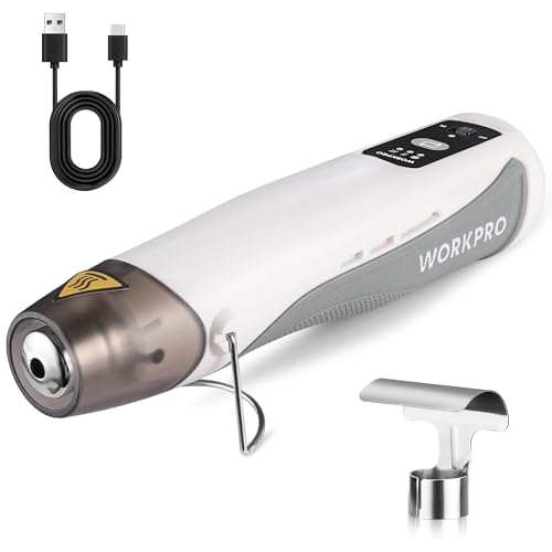 WORKPRO Cordless Heat Gun, 7.2V, Compact Mini Heat Gun, USB Rechargeable, 150℃-390℃ Rapid Heating, 2-Stage Heating, Charging Light, Overload Protectio
WORKPRO Cordless Heat Gun, 7.2V, Compact Mini Heat Gun, USB Rechargeable, 150℃-390℃ Rapid Heating, 2-Stage Heating, Charging Light, Overload Protectio