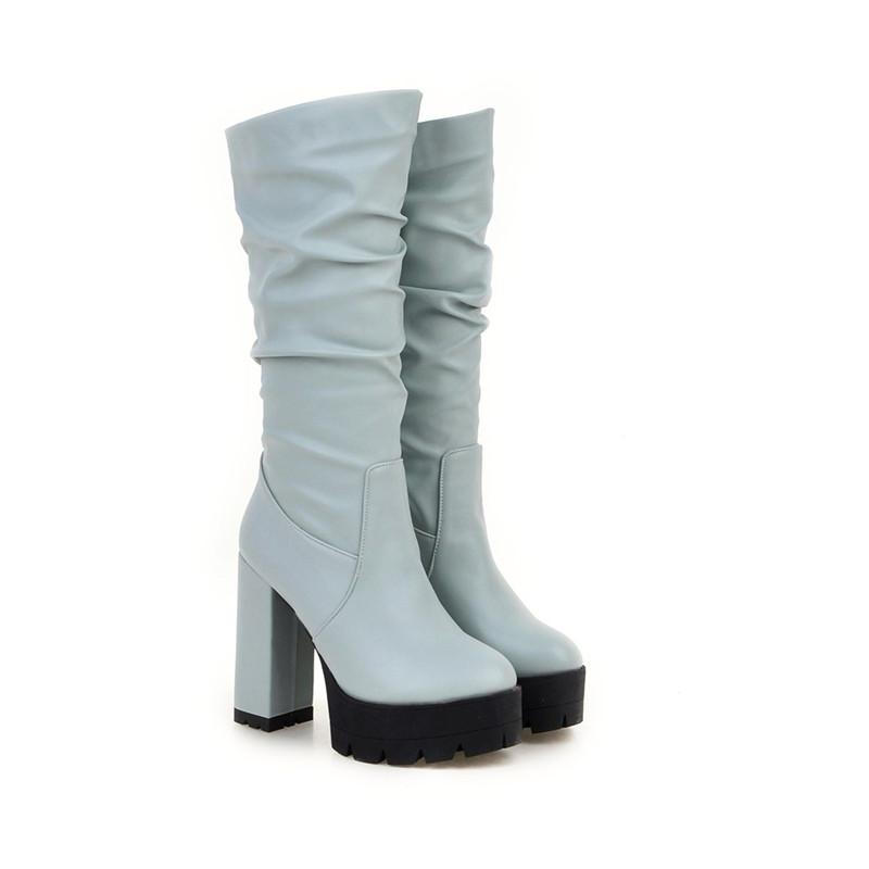 Жіночі чоботи на високих підборах, сексуальні європейські та американські стильні водонепроникні платформи, товстий каблук, однотонні чоботи великого розміру середнього розміру 43 синій
Жіночі чоботи на високих підборах, сексуальні європейські та американські стильні водонепроникні платформи, товстий каблук, однотонні чоботи великого розміру середнього розміру 43 синій