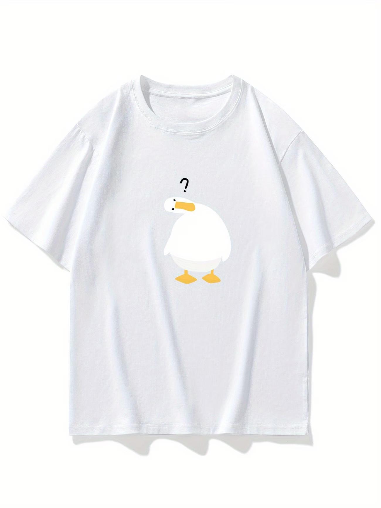 Funny Confused Duck Graphic TShirt Humorous Question Mark Animal Tee Kawaii Summer Short Sleeve Top Unisex Casual Loose Shirt S
Funny Confused Duck Graphic TShirt Humorous Question Mark Animal Tee Kawaii Summer Short Sleeve Top Unisex Casual Loose Shirt S