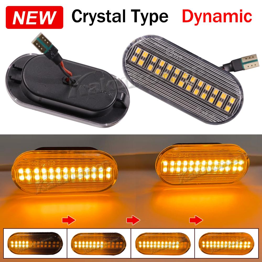 Dynamic Flowing LED Side Marker Turn Signal Light For VW Transporter T5 Polo Golf 3 4 Passat B5 Sharan Lupo Bora Multivan New Crystal Type
Dynamic Flowing LED Side Marker Turn Signal Light For VW Transporter T5 Polo Golf 3 4 Passat B5 Sharan Lupo Bora Multivan New Crystal Type