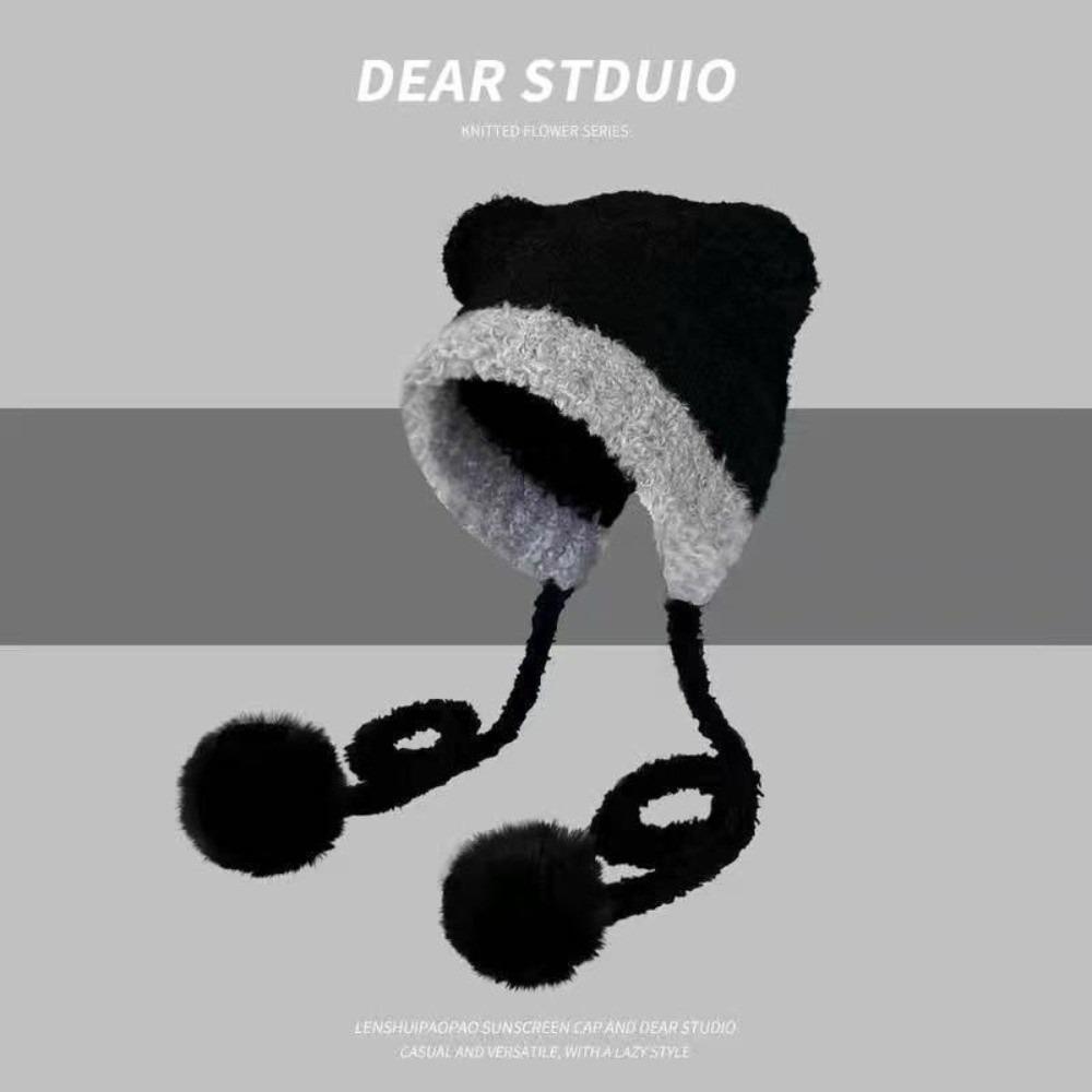 Pompom Pullover Cap Cute Bear Beanie Hat New Ear Protection Hat for Outdoor Cycling Skiing чорний
Pompom Pullover Cap Cute Bear Beanie Hat New Ear Protection Hat for Outdoor Cycling Skiing чорний