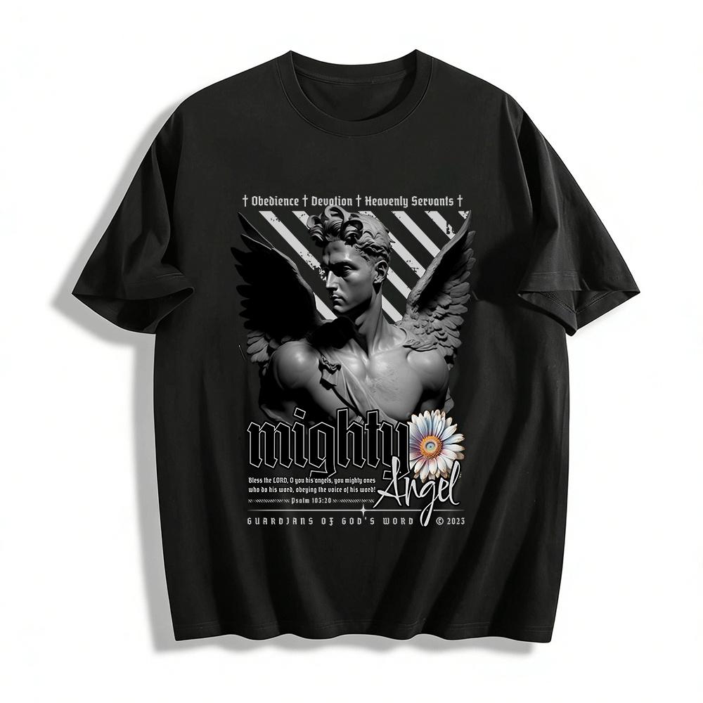 Mighty Angel Sculpture Print Tshirt Religious Scripture Themed Top Pure cotton T-shirt 6XL
Mighty Angel Sculpture Print Tshirt Religious Scripture Themed Top Pure cotton T-shirt 6XL