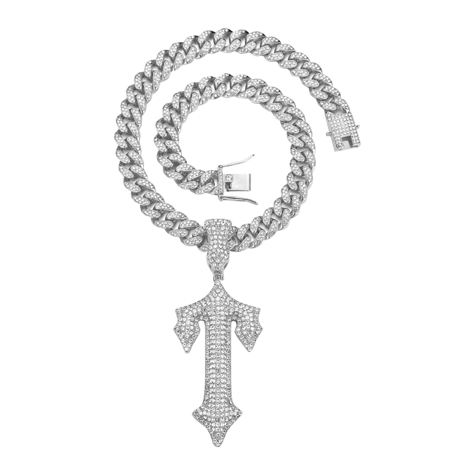 Men s Chain Necklace with Cross Pendant Cuban Link Chain Iced Out Pendant Hip Hop Jewelry for Men and Boys Durable Metal Design One Size серебряный
Men s Chain Necklace with Cross Pendant Cuban Link Chain Iced Out Pendant Hip Hop Jewelry for Men and Boys Durable Metal Design One Size серебряный